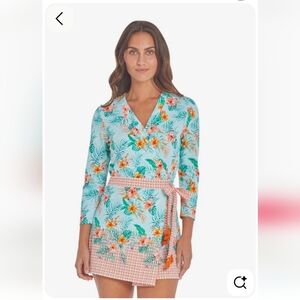 Cabana Life Tropical Floral romper Beach Cover Up Tassels preppy vacay Resort